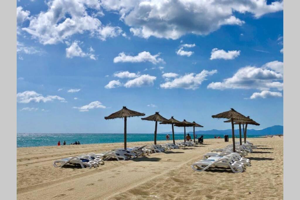 Barcaresa-Villa Sur Le Sable Vue Mer Panoramique Piscine Clim Wifi Le Barcarès エクステリア 写真